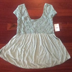 Sea-foam Green Free People Top Brand New with Tag